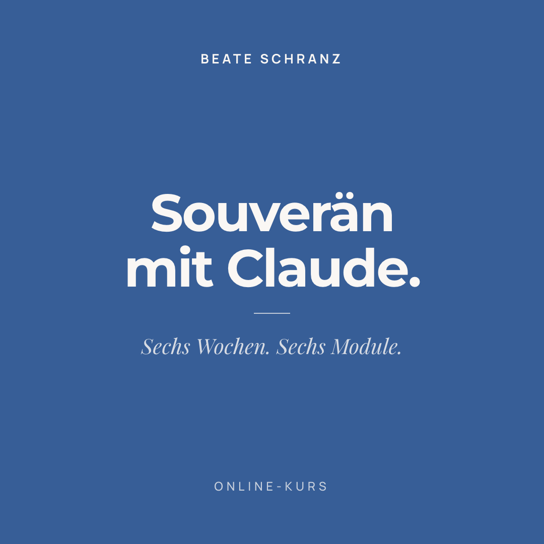 Online-Kurs: Souverän mit Claude.